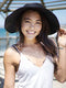SIMPLICITY SUN HATS WOMEN FASHIONABLE WIDE BRIM ROLL-UP STRAW SUN VISOR - BLACK - Brand New
