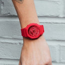 CASIO G-SHOCK ANALOG QUARTZ RESIN MEN'S WATCH CARBON CORE GUARD - RED - Like New