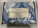 SOUTHSHORE FINE LINENS DUVET COVER 3 PIECE SET FULL/QUEEN - BLUE/WHITE - Like New