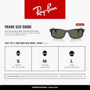 RAY-BAN UNISEX RECTANGLE SUNGLASSES BLACK FRAME GREEN POLARIZED LENSES - Like New