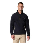 COLUMBIA SEQUOIA GROVE HALF ZIP FLEECE MEN - SIZE S - BLACK/BLACK/ANCIENT FOSSIL - Brand New