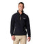 COLUMBIA SEQUOIA GROVE HALF ZIP FLEECE MEN - SIZE S - BLACK/BLACK/ANCIENT FOSSIL - Brand New