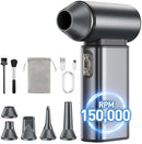 GENERIC COMPRESSED AIR DUSTER, 150,000RPM,6 GEARS ADJUSTABLE RECHARGEABLE - GRAY - Like New