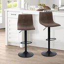 ALPHA HOME Bar Stools Counterr Seat Modern Square Pu Leather Kitchen Counter - Brand New