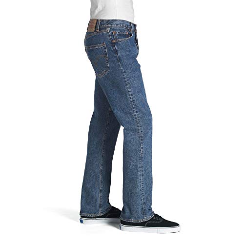 LEVI'S MEN'S 501 ORIGINAL FIT JEANS SIZE MEN 32X36 DARK STONEWASH - Brand New