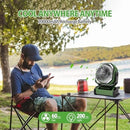 CMYFATO 20000MAH RECHARGEABLE CAMPING FAN BATTERY OPERATED LIGHT D12 - GREEN - Like New