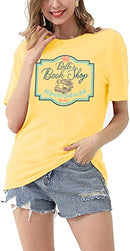 FLOYU Women Belle's Book Shop Shirt Princess Belle T-Shirt Book Lover Tops - Like New