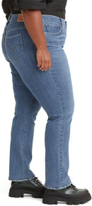 LEVI'S WOMEN'S PLUS SIZE 314 SHAPING STRAIGHT JEANS - SIZE: 14M - LAPIS GEM PLUS - Brand New