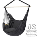 Y-STOP Hammock Chair Hanging Rope Swing Chair, Max 500 Lbs, 2 Seat Cushions - Like New