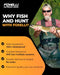 FOXELLI CHEST WADERS, WATERPROOF 4MM NEOPRENE HUNTING & FISHING - SIZE: MEN 10 - Like New