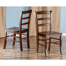 Winsome Benjamin Ladder Back Chair Set of 2 B00405O9Q2 - Walnut - Brand New