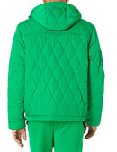 AMAZON ESSENTIALS ANORAK HOODED QUARTER-ZIP PUFFER COAT MEN XS GREEN - Brand New