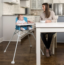 REGALO MY HIGH CHAIR PORTABLE TRAVEL FOLD & GO HIGHCHAIR - AQUA/TURQUOISE - Like New
