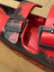 BIRKENSTOCK ARIZONA ESSENTIALS EVA NARROW WIDTH MEN 6N WOMEN 8N RED/BLACK/WHITE - Like New