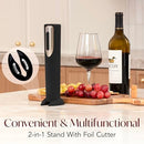Fresco Electric Wine Opener Battery Operated with Stand and Built-in Foil Cutter - Like New