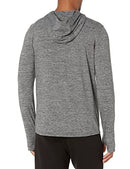 AMAZON ESSENTIALS MEN'S LONG SLEEVE HOODED T-SHIRT - SIZE:L - GRAY SPACE DYE - Brand New