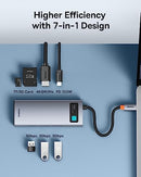 BASEUS USB C TO HDMI ADAPTER 4K@60HZ USB C DOCKING STATION 7 IN 1 USB C - GREY - Like New