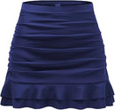 TOURNESOL WOMEN'S SWIM SKIRTS HIGH WAISTED BATHING SUIT - SIZE: S - NAVY BLUE - Like New
