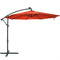 SUNNYDAZE 10FT OFFSET CANTILEVER SOLAR PATIO UMBRELLA BURNT ORANGE - Like New