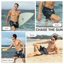 KANU SURF MEN'S MONACO SWIM TRUNKS REGULAR & EXTENDED SIZES 3X PALMA BLACK - Brand New