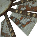 Zeckos Galvanized Metal Windmill Wall Sculpture Timeless Country - 21" W - Brand New