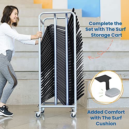 ECR4KIDS THE SURF PORTABLE LAP DESK, FLEXIBLE SEATING, 10 PACK - BLACK - Like New
