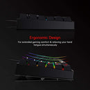REDRAGON RGB MECHANICAL KEYBOARD GAMING KEYBOARD LAB117 RED SWITCH - BLACK - Like New