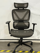 GABRYLLY ERGONOMIC OFFICE CHAIR WITH LUMBAR SUPPORT - BLACK - Like New