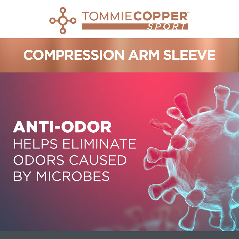 TOMMIE COPPER SPORT SPANDEX COMPRESSION ARM SLEEVE LARGE/EXTRA-LARGE - BLACK - Like New