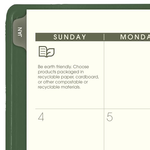 AT-A-GLANCE 2026 PLANNER MONTHLY 9" X 11" LARGE RECYCLED GREEN 70260G6026 - Brand New