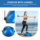 ZELUS BALANCE BALL TRAINER WITH RESISTANCE BANDS AND FOOT PUMP - Scratch & Dent