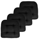 Sweet Home Collection Patio Cushions Outdoor Chair Pads Pack of 4 - BLACK - Like New
