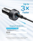 Anker 40W 2-Port PowerIQ 3.0 Type C Car Adapter - Like New