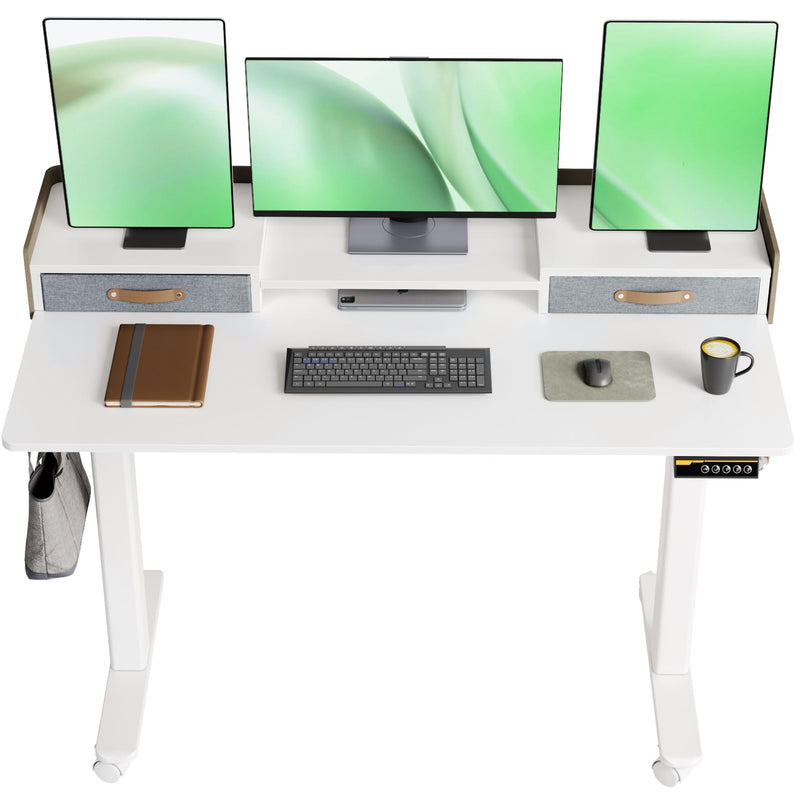 YDN Electric Standing Desk, Adjustable Height, 48x24 Inches, White Top - Like New