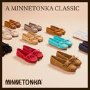 263068-003 MINNETONKA WOMEN'S KILTY SUEDE HARDSOLE MOCCASIN BROWN SIZE 7 - Like New