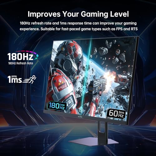 KTC 27" QHD GAMING MONITOR 180HZ 1MS GTG FAST IPS 2K COMPUTER GAMER - BLACK - Like New