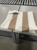 NOBLE HOUSE CABANA BATH TOWEL, 80/20 COTTON, 36 IN. BY 66 IN - BROWN-WHITE - Brand New