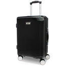 World Traveler Dejuno Monarch 20" Carry-On Spinner Luggage, TSA Lock - Black - Brand New