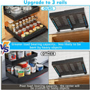 YFXCVSL PULL OUT CABINET ORGANIZER 2 PACK  16.9" DEEP EXPANDABLE - BLACK - Like New