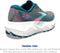 BROOKS WOMEN’S CALDERA 6 TRAIL RUNNING SHOE - PEARL/BLUE CORAL/PINK - SIZE 5.5 - Like New