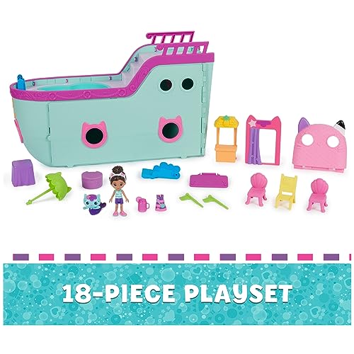 SPIN MASTER DOLLHOUSE, GABBY CAT FRIEND SHIP C6066583 - PINK/TURQUOISE - Like New