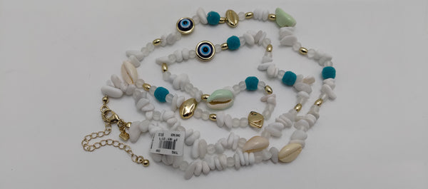 REBECCA MINKOFF ZOE LONG STRAND NECKLACE - TURQUOISE - Brand New