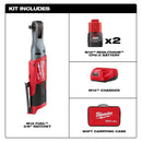 MILWAUKEE M12 FUEL 3/8" RATCHET 2 BATTERY - Scratch & Dent