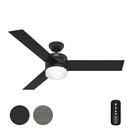 HUNTER FAN 54 INCH BLACK INDOOR/OUTDOOR CEILING FAN WITH LIGHT FOR  CE10 - Like New