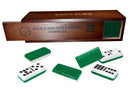 BENE CASA - GREEN DOUBLE NINE HIGH GLOSS DOMINOES SET - INCLUDES 55 DOMINOES - Like New