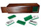 BENE CASA - GREEN DOUBLE NINE HIGH GLOSS DOMINOES SET - INCLUDES 55 DOMINOES - Like New