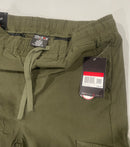 GALAXY MEN’S SUPER FLEX STRETCH CARGO SHORTS - SIZE: M - OLIVE - Brand New