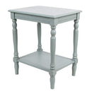 Decor Therapy Simplify Wood Accent Storage Shelf End Table FR1576 - Artic Blue - Like New