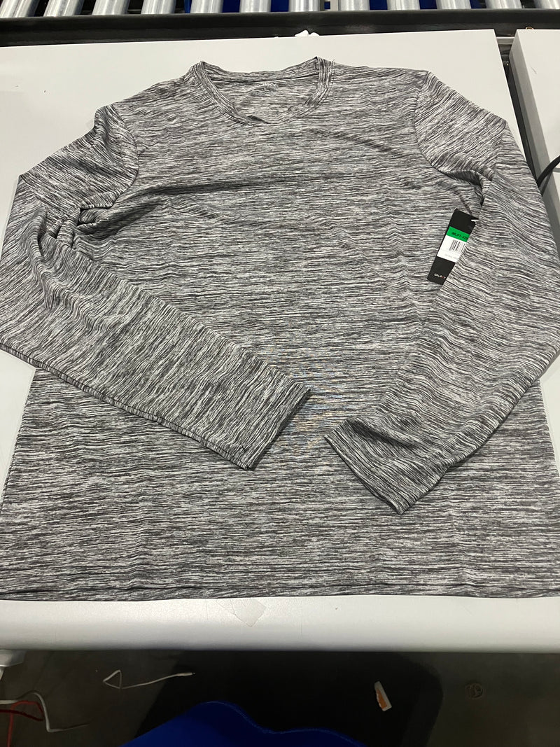 GALAXY BY HARVIC PULLOVER HEATHER KNIT SHIRT MEN'S - SMALL - GRAY - IMLPT-470GY - Brand New