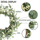 Pinkpum 16 Eucalyptus Wreath for Front Door Porch - Green Decor Home - Like New